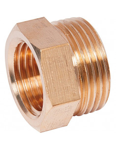 Raccord réduit côté femelle à visser Laiton Mâle Femelle F12X17-M15X21 3233 2