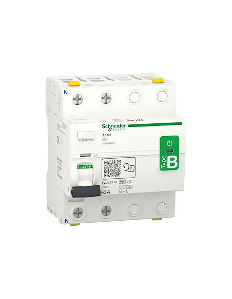 Acti9 iID interrupteur différentiel 2 Pôles 63A 30mA type B SI 230V SCHNEIDER A9Z61263