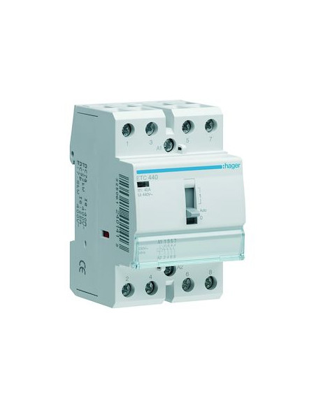 Contacteur Jour-Nuit 40A Tétrapolaire 230V HAGER ETC440