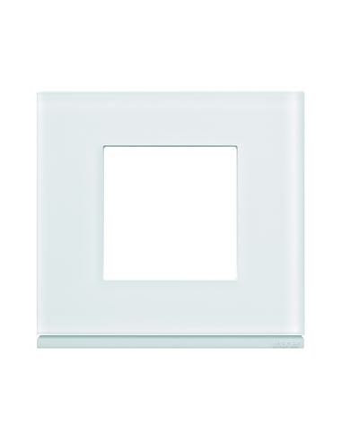 Plaque gallery 1 poste matiere moon glass HAGER WXP4002