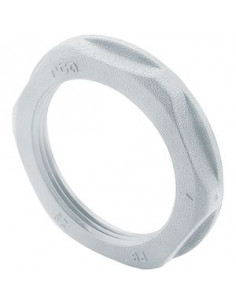 Ecrou plastique ISO25 pour presse étoupe plastique hexagonal à embase gris LEGRAND 386884