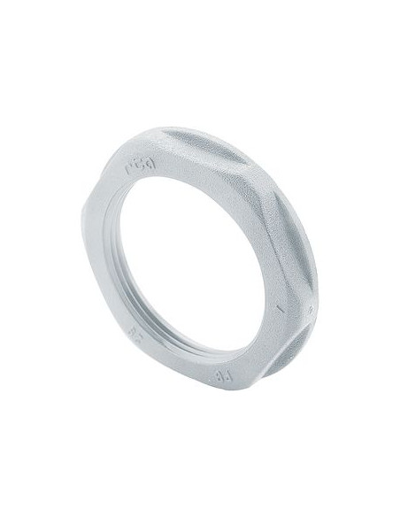 Ecrou plastique ISO25 pour presse étoupe plastique hexagonal à embase gris LEGRAND 386884