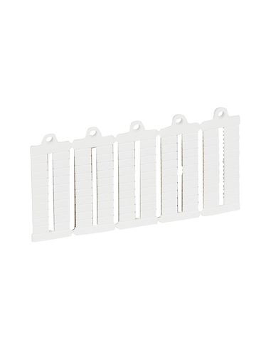 100 repères prédécoupés vierges pour bloc de jonction viking 3 pas 5mm LEGRAND 039500