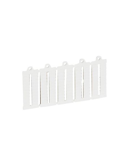 100 repères prédécoupés vierges pour bloc de jonction viking 3 pas 5mm LEGRAND 039500