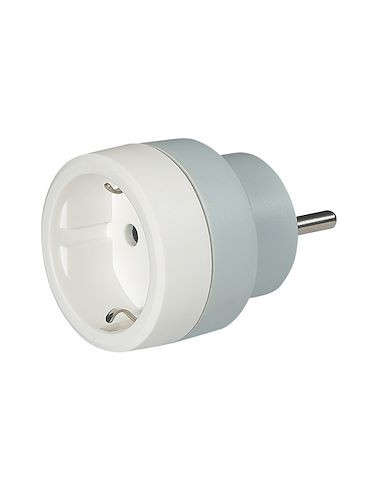 Adaptateur 2P+T 16A 230V fiche standard germanique sur prise standard français LEGRAND 050382