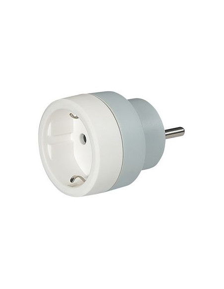 Adaptateur 2P+T 16A 230V fiche standard germanique sur prise standard français LEGRAND 050382
