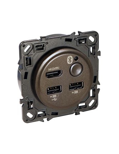 Prise Media Hub Light Céliane finition graphite LEGRAND 067375