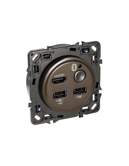 Prise Media Hub Light Céliane finition graphite LEGRAND 067375