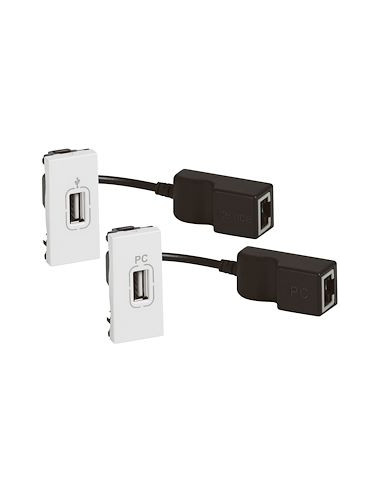 Amplificateur USB Blanc Mosaic LEGRAND 078748
