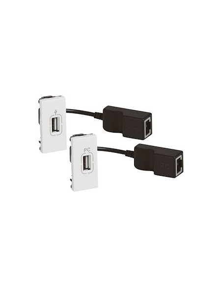 Amplificateur USB Blanc Mosaic LEGRAND 078748