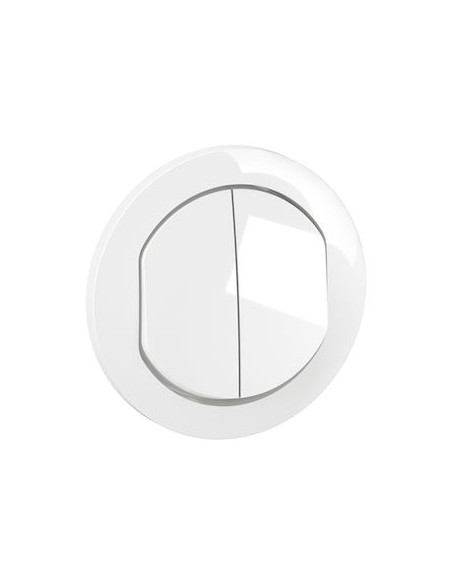 Enjoliveur double inter ou va-et-vient Céliane Blanc IP44 LEGRAND CB4001