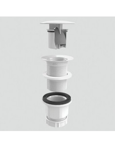 BONDE SIPHON BLANC LAVABO DELABIE 621W 2