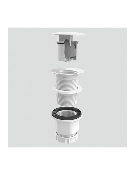 BONDE SIPHON BLANC LAVABO DELABIE 621W