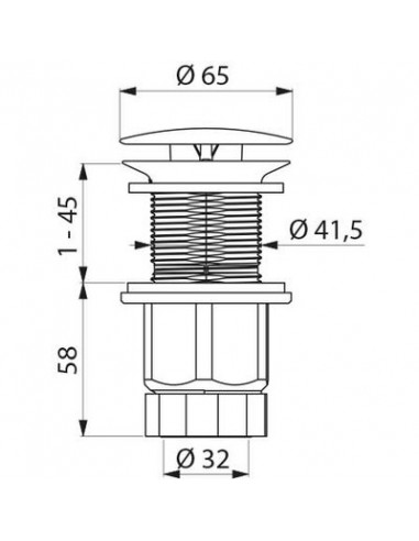 BONDE SIPHON BLANC LAVABO DELABIE 621W