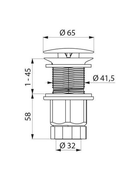 BONDE SIPHON BLANC LAVABO DELABIE 621W