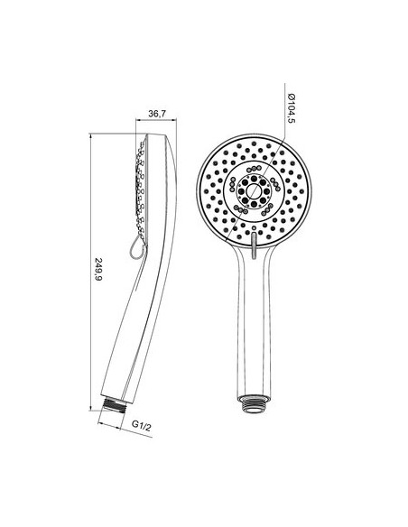 DOUCHETTE DANAE D105 5JETS ODYSSEA H09015