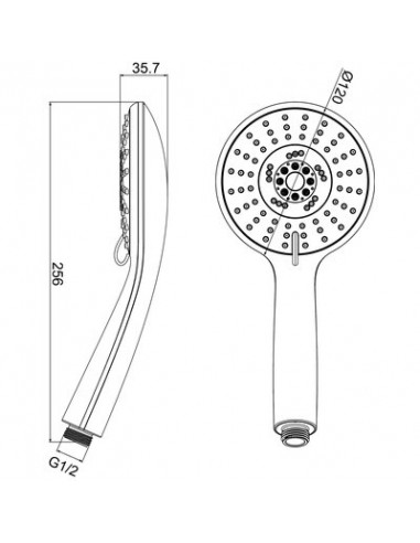 DOUCHETTE HALIA D120 5JETS ODYSSEA H27015