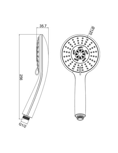 DOUCHETTE HALIA D120 5JETS ODYSSEA H27015