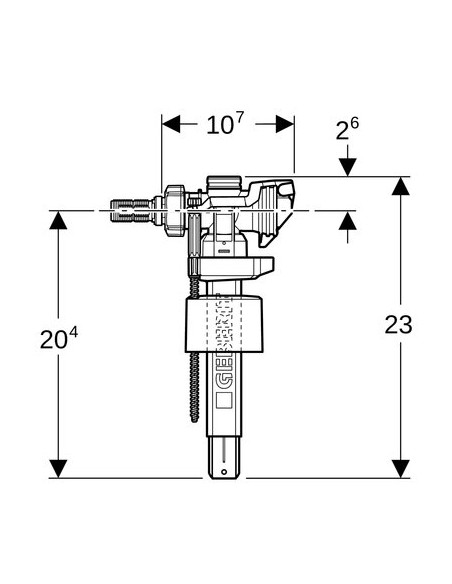 ROB TYP383 ALI LAT 3/8" LAITON GEBERIT 281.002.00.5