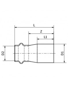 REDUC CU MF 28-22 A SERTIR GAZ CONEX / BÄNNINGER PG5243 0282200 2