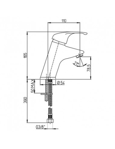 MITIGEUR LAVABO BEC FIXE SANIFIRST 75051