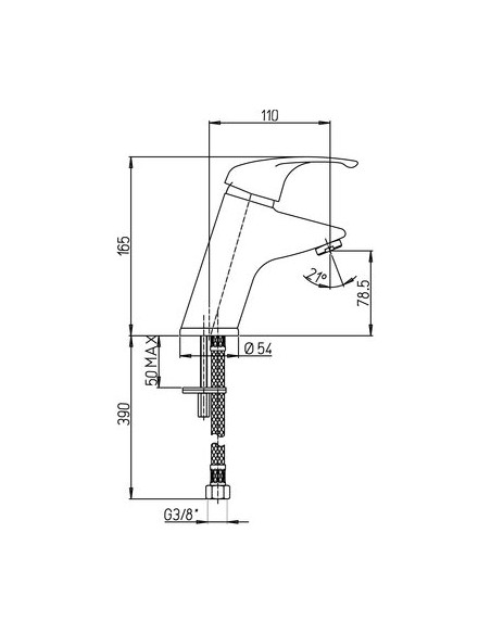 MITIGEUR LAVABO BEC FIXE SANIFIRST 75051