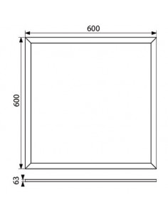 Kit cadre de montage en saillie Pour pavé LED 600 x 600 mm Blanc DHOME ES-W02 2