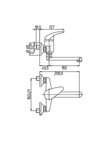 MITIGEUR EVIER EA 150 MM SANIFIRST 75030