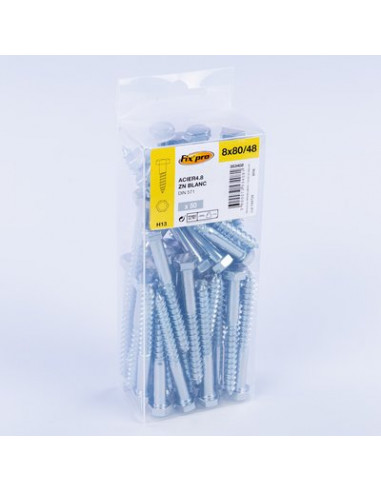 TIREFOND ACIER 4.8 8X80 /50 FIXPRO FPRO4018080BP50