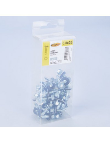 VIS HEX.AUTO+ROND 6,3X25 /50 FIXPRO FPRO7504KREC6325BP50