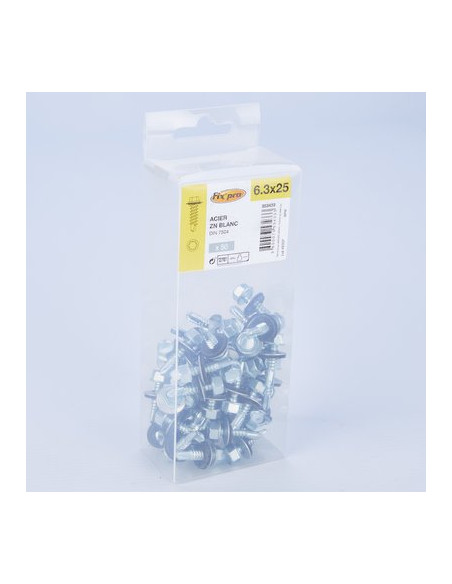 VIS HEX.AUTO+ROND 6,3X25 /50 FIXPRO FPRO7504KREC6325BP50