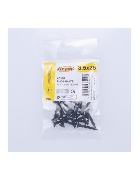 VIS PLAC A.NOIR PH 3,9X25 /20 FIXPRO FPRO7033525S20