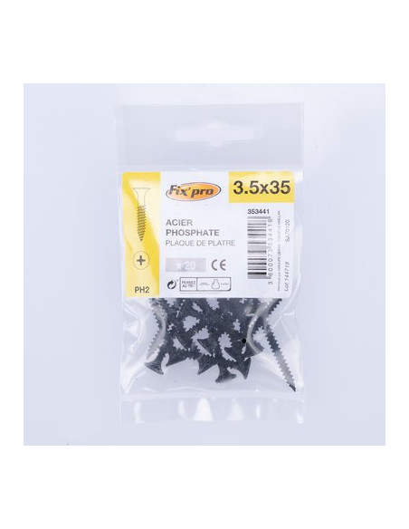 VIS PLAC A.NOIR PH 3,9X35 /20 FIXPRO FPRO7033535S20