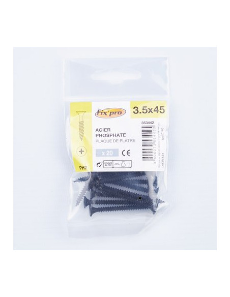 VIS PLAC A.NOIR PH 3,9X45 /20 FIXPRO FPRO7033545S20