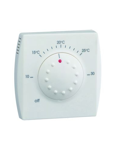 Thermostat ambiance électronique semi-encastré avec voyant 230V HAGER 25110