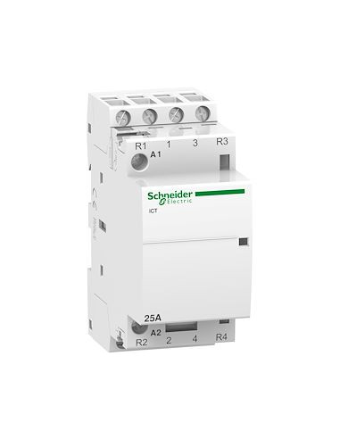 Contacteur auxiliarisable  Acti9 iCT 4 Pôles 25A 2NO+2NF 230/240Vca 50Hz SCHNEIDER A9C20838