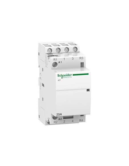 Contacteur auxiliarisable  Acti9 iCT 4 Pôles 25A 2NO+2NF 230/240Vca 50Hz SCHNEIDER A9C20838