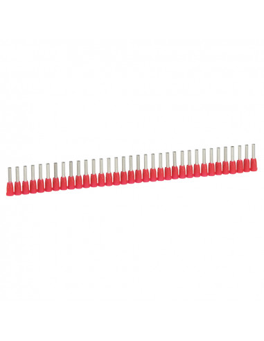 1000 Embouts de câblage à collerette isolante Starfix simple en bande pour conducteurs section 1mm² rouge LEGRAND 037663
