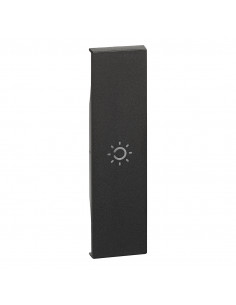 Enjoliveur Living Now avec symbole lumière MyHOME_Up 1 module noir BTICINO BTKG01A