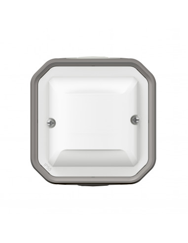 Détecteur mural Plexo sans Neutre 100W LED livré complet Gris LEGRAND 070011