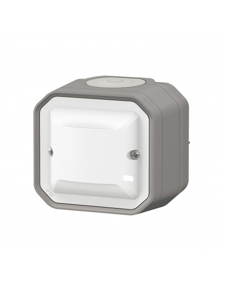 Détecteur mural Plexo sans Neutre 100W LED livré complet Gris LEGRAND 070011