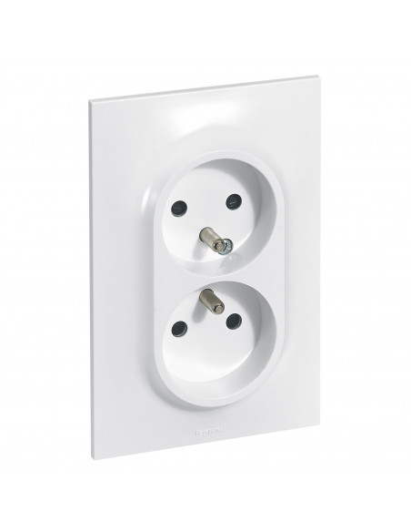 Double prise de courant avec terre Neptune 16A 1 poste blanc LEGRAND 091333