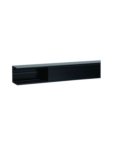 Goulotte appareillable queraz enclipsage direct h 54mm x p 54mm L200mm PVC noire HAGER GBD5005009011
