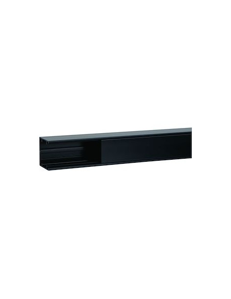 Goulotte appareillable queraz enclipsage direct h 54mm x p 54mm L200mm PVC noire HAGER GBD5005009011