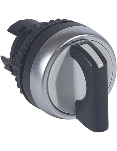 Bouton tournant non lumineux à manette noire IP66 Osmoz composable 2 positions fixes LEGRAND 023903