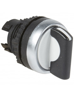Bouton tournant non lumineux à manette noire IP69 Osmoz composable 3 positions fixes 45° LEGRAND 023923