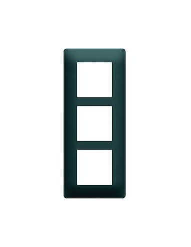 Plaque de finition essensya 3 postes Anthracite entraxe 57 mm HAGER WE527