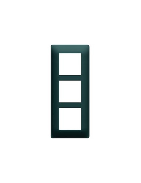 Plaque de finition essensya 3 postes Anthracite entraxe 57 mm HAGER WE527