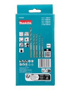 MASTER CARTON 12X BOITES 5 FORETS MULTI HEXA 1/4 MAKITA E-25373