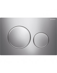 Plaque de commande Sigma20 Double touche Gris Chromé GEBERIT 115.882.KH.1 2
